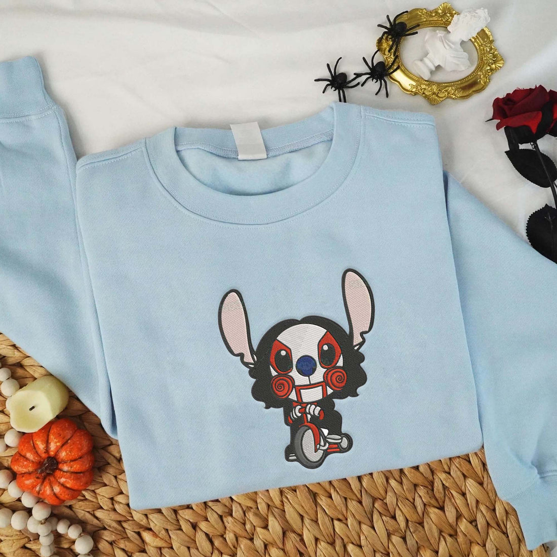 Cartoon Character Horror Halloween Embroidery Sweatshirt, Halloween Embroidery Sweatshirt HLW_M863