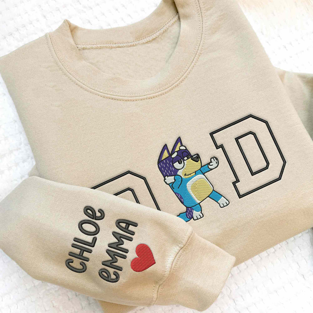 Personalized Dad Embroidered Sweatshirt, Custom Dad Birthday Party Sweatshirt B_M14