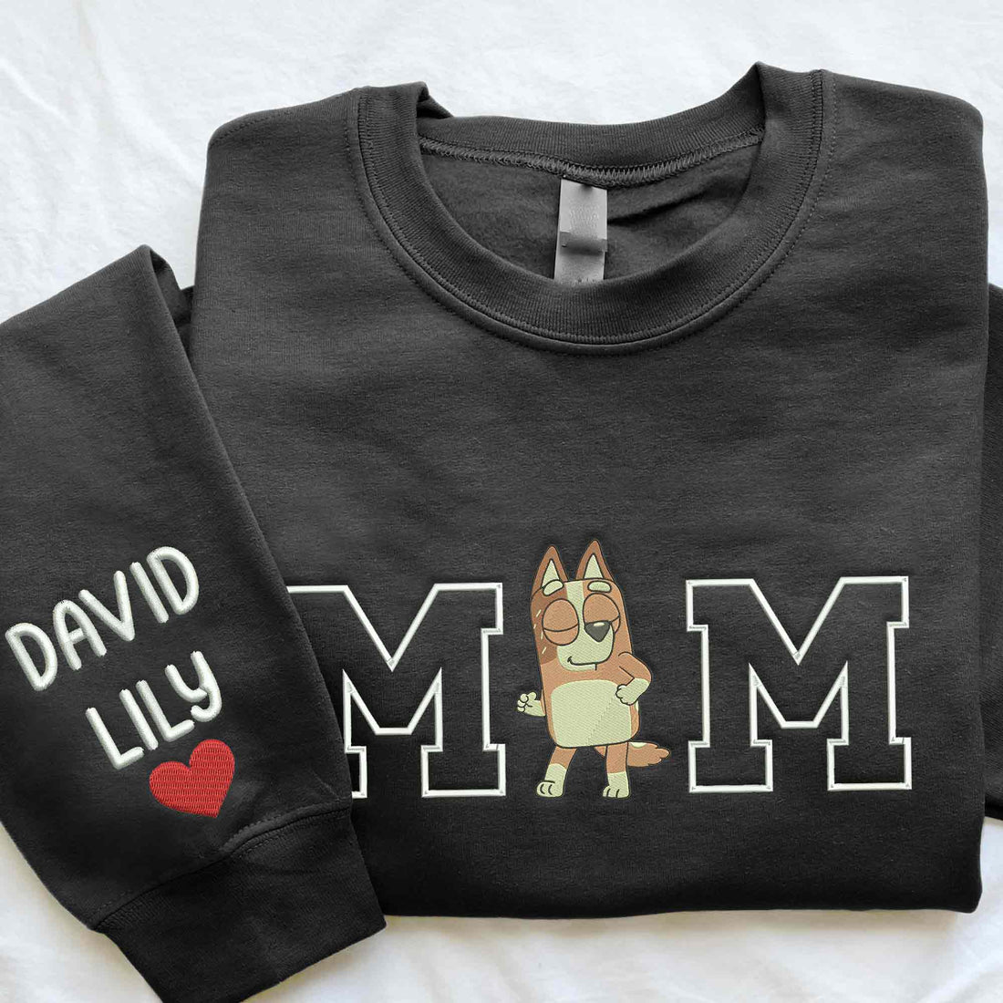 Personalized MOM Embroidered Sweatshirt, Custom Mom Birthday Party Sweatshirt B_M13