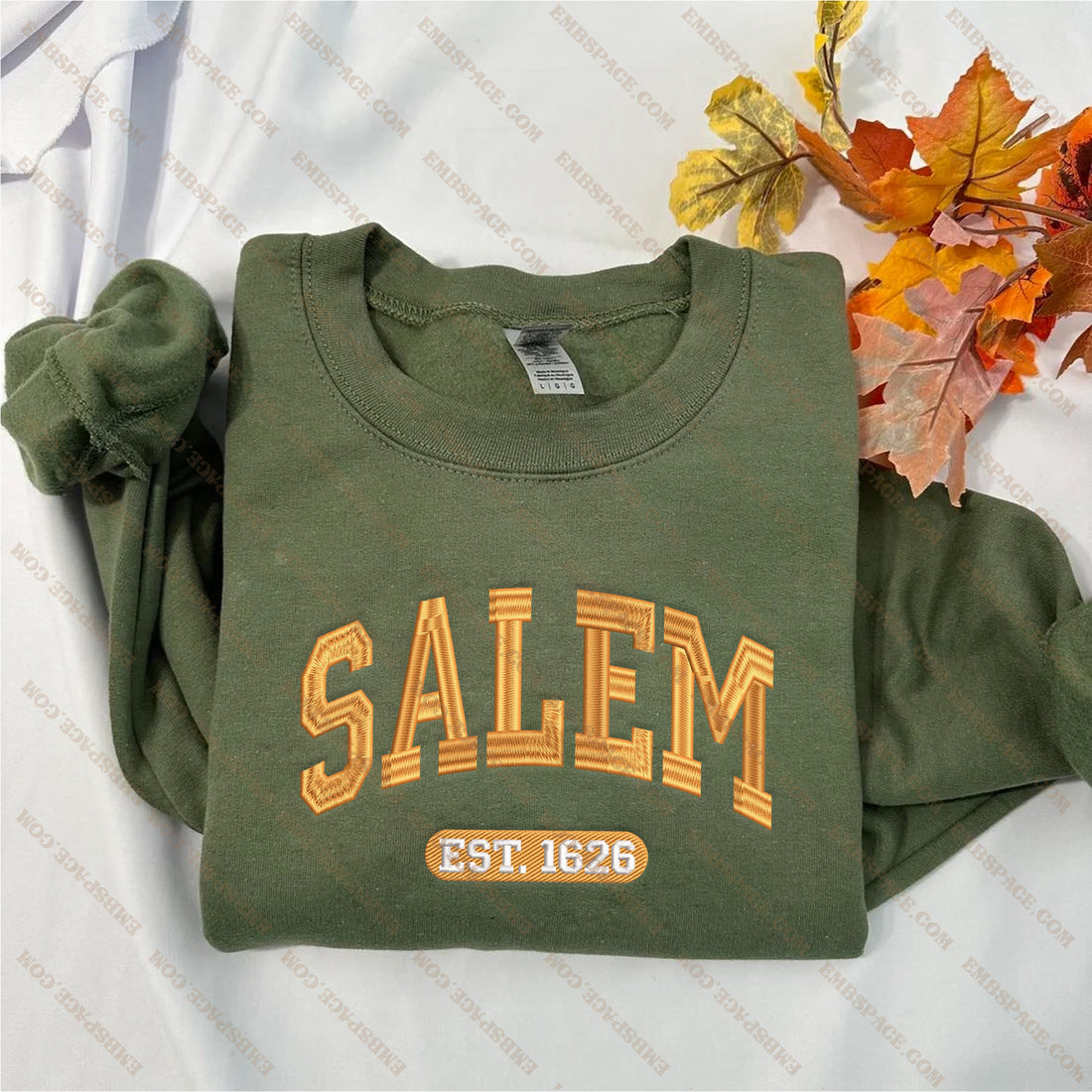 Halloween Witch Est 1626 Embroidery Sweatshirt, Halloween Embroidery Sweatshirt HLW_M1722