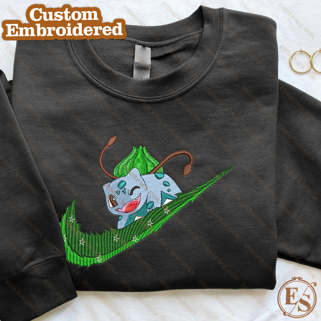 N Anime The Nature Guardian Embroidery Sweatshirt, N Anime Embroidery Sweatshirt A_PK07