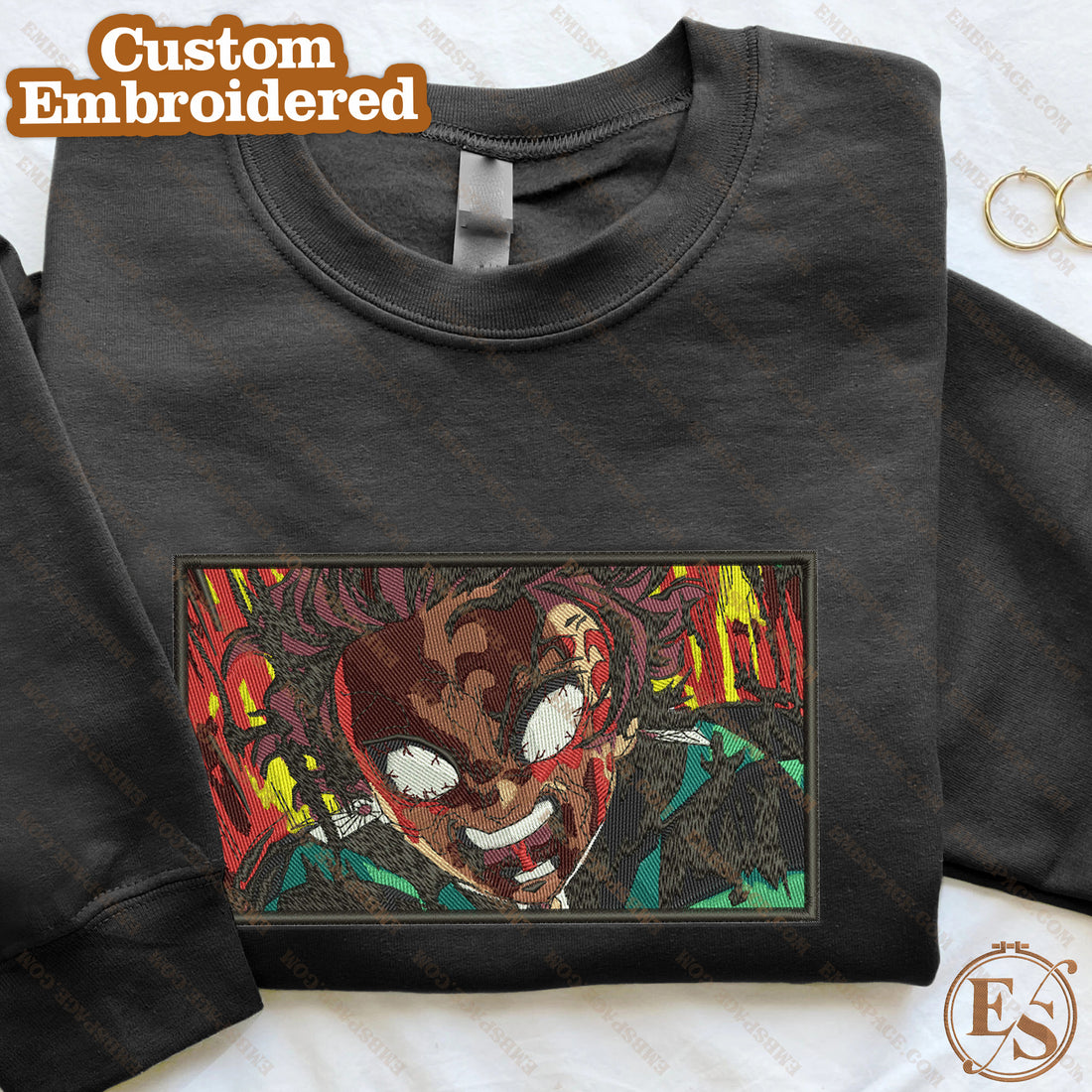 Rage of the Hero Embroidery Sweatshirt, Anime Box Embroidery Sweatshirt A_DS56