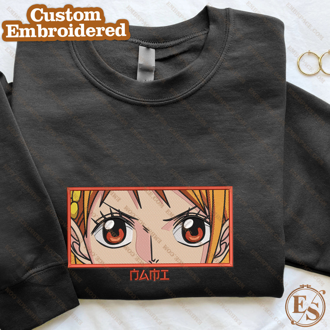 Anime The Blazing Warrior Embroidery Sweatshirt, Manga Box Embroidery Sweatshirt A_OP14