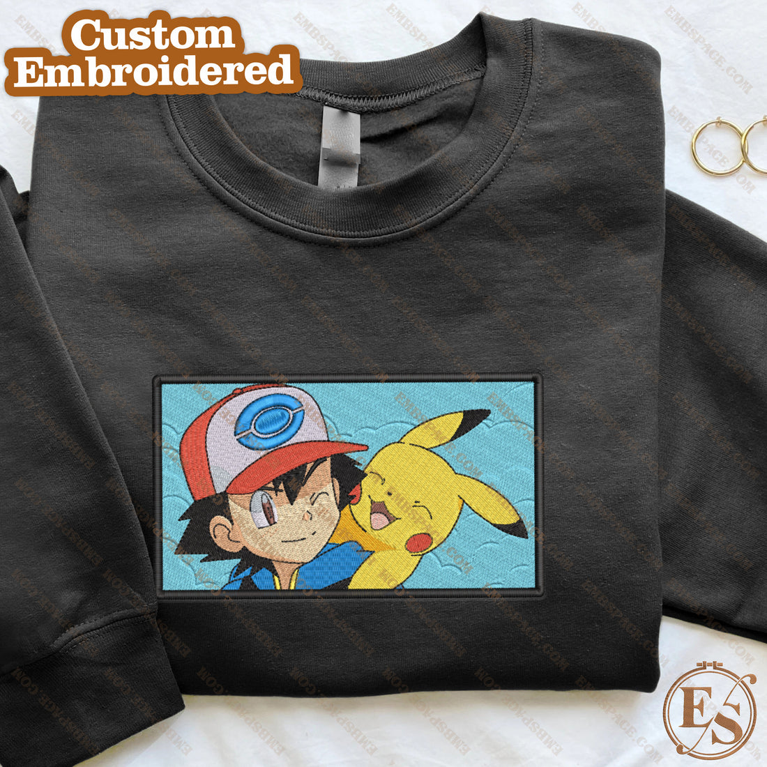 Anime The Trainer And Yellow Companion Sweatshirt, Manga Box Embroidery Sweatshirt A_PK13