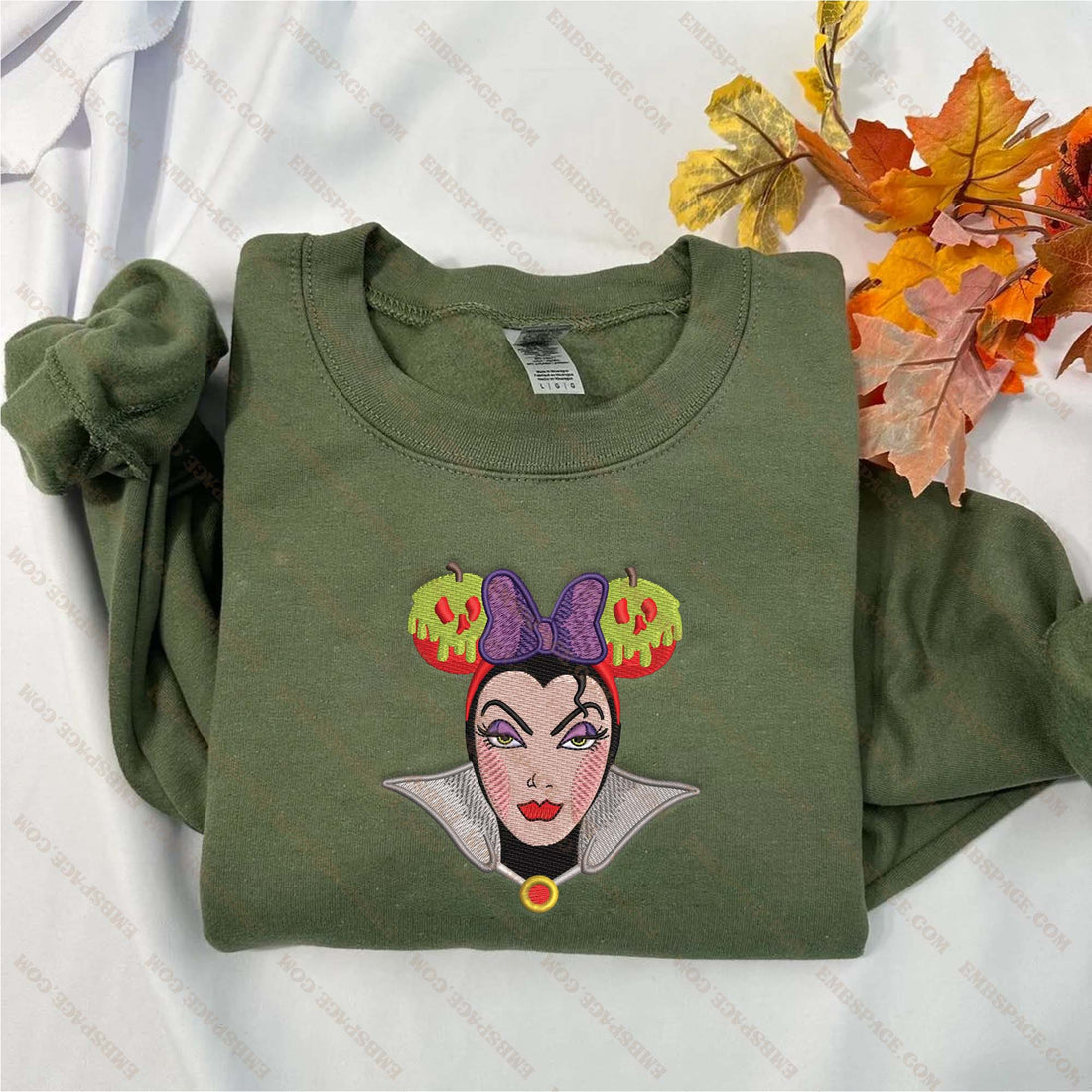 Queen Villain Halloween Embroidery Sweatshirt, Halloween Embroidery Sweatshirt HLW_M2108