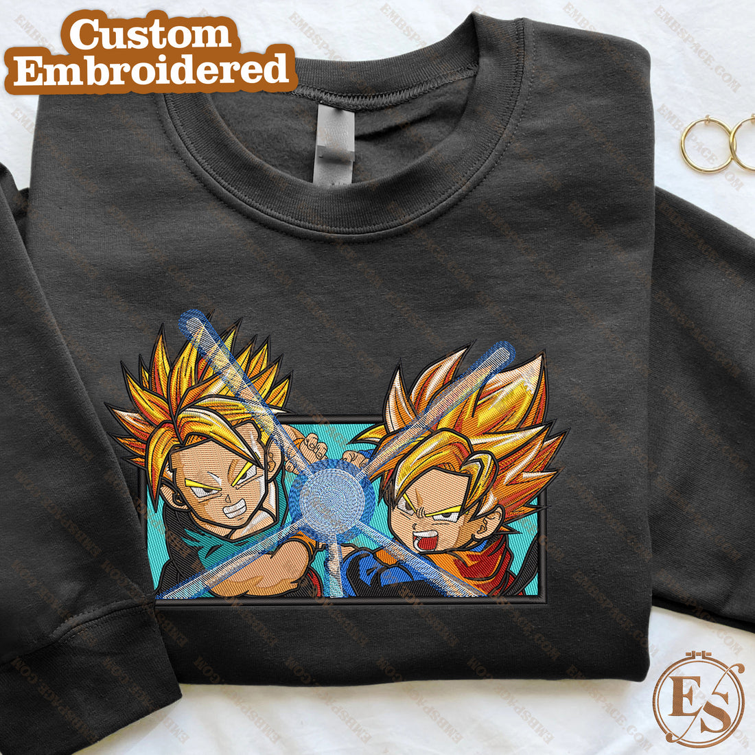 Anime The Heroic Pai Attack Embroidery Sweatshirt, Manga Box Embroidery Sweatshirt A_DB15