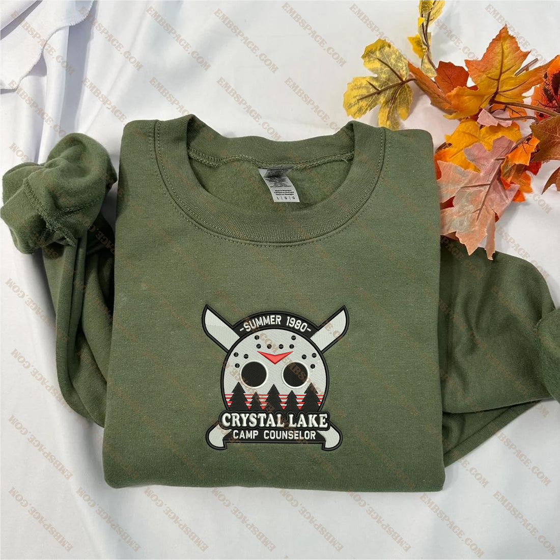 Summer 1980 Horror Character Halloween Embroidery Sweatshirt, Halloween Embroidery Sweatshirt HLW_M2052