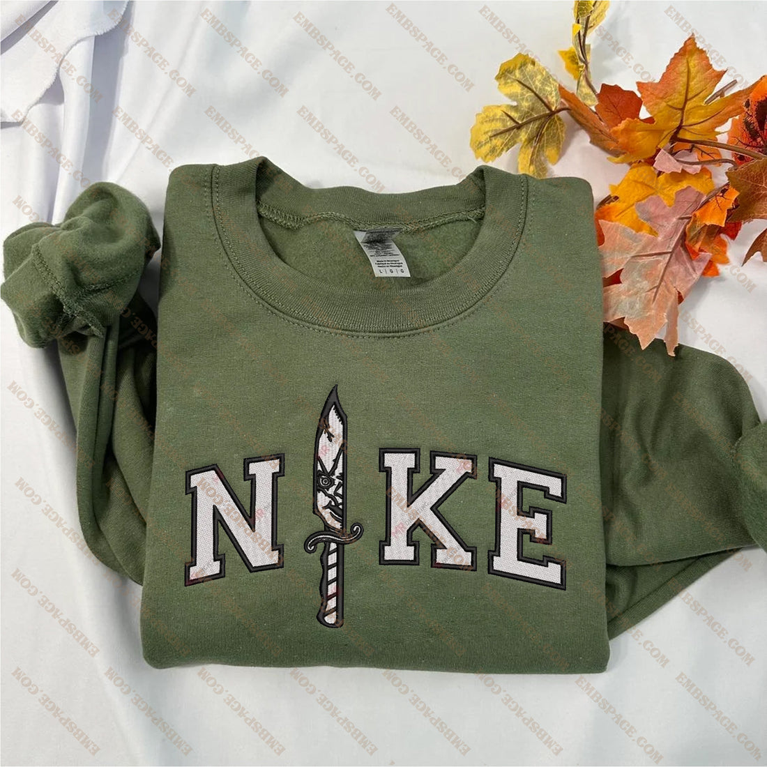 N Doll Knife Character Halloween Embroidery Sweatshirt, Halloween Embroidery Sweatshirt HLW_M1862