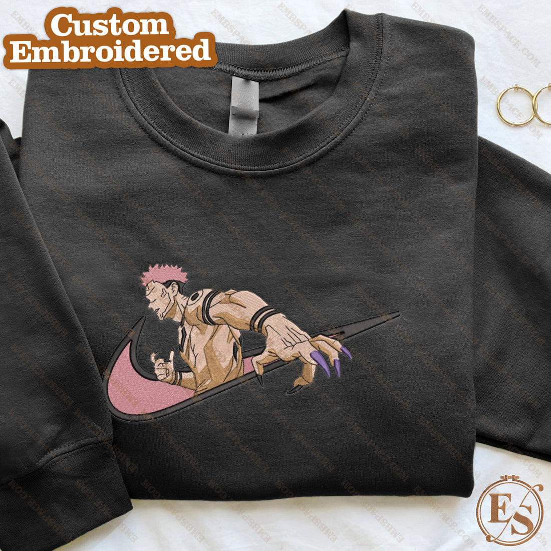 N Anime The Master Of Dark Arts Sweatshirt, N Anime Embroidery Sweatshirt A_JK42