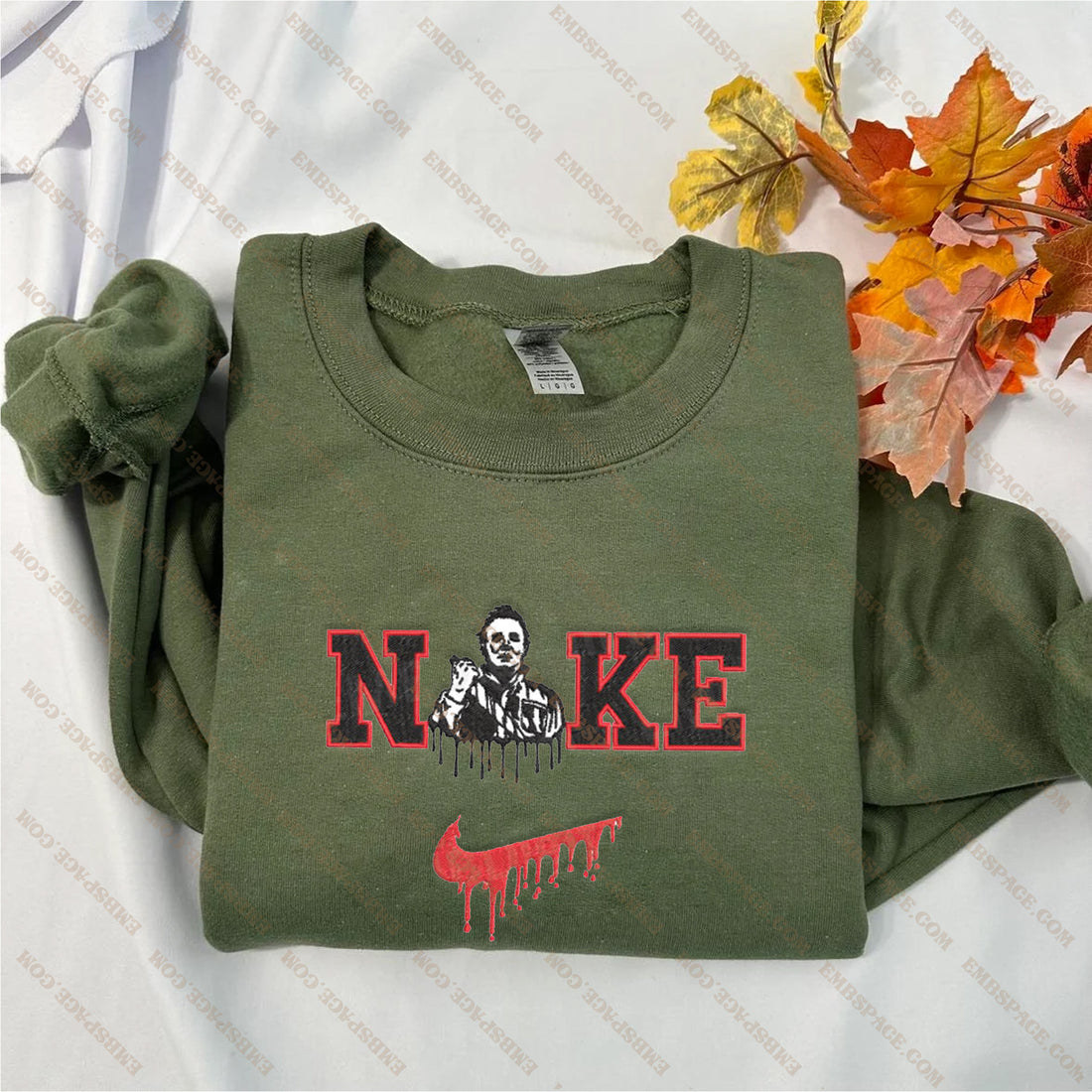 N Horror Carry Knife Halloween Embroidery Sweatshirt, Halloween Embroidery Sweatshirt HLW_M2041