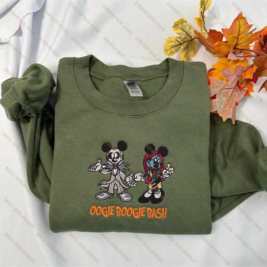 Mouse Couple King Queen Halloween Embroidery Sweatshirt, Halloween Embroidery Sweatshirt HLW_M2060