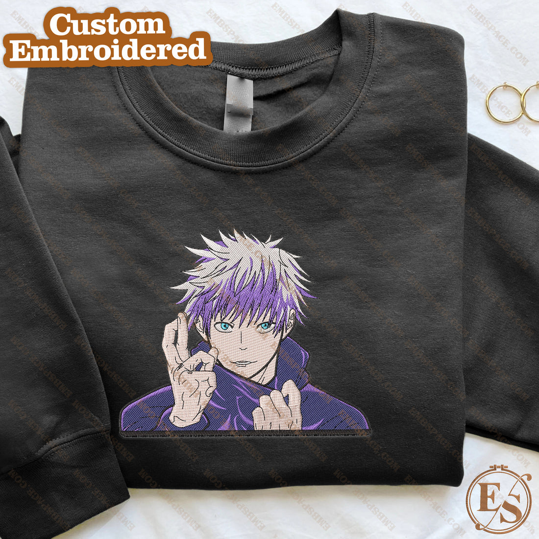 Anime The Charismatic Leader Fingers  Sweatshirt, Manga Box Embroidery Sweatshirt A_JK34