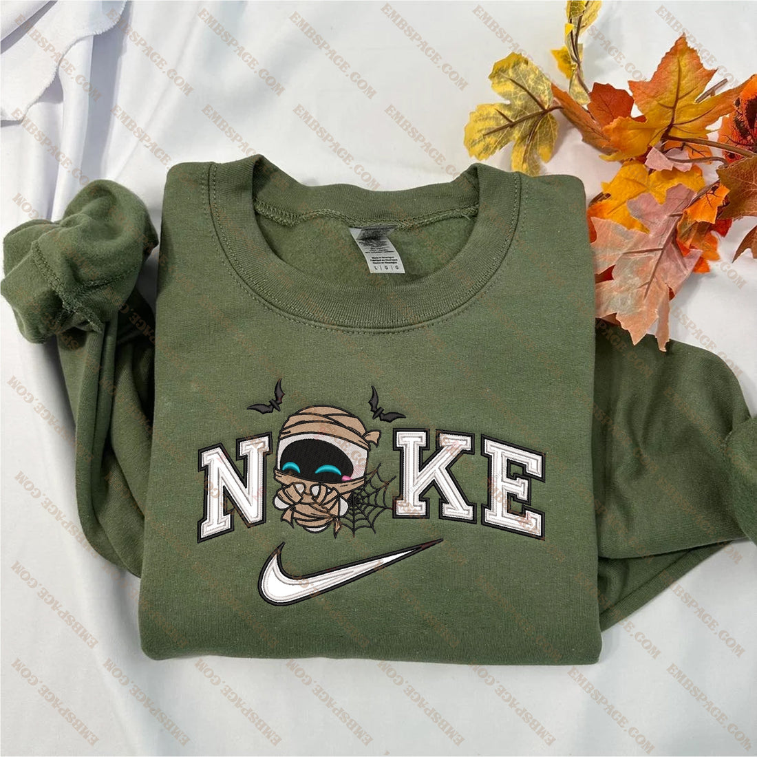 N Robot Robbery Halloween Embroidery Sweatshirt, Halloween Embroidery Sweatshirt HLW_M1865