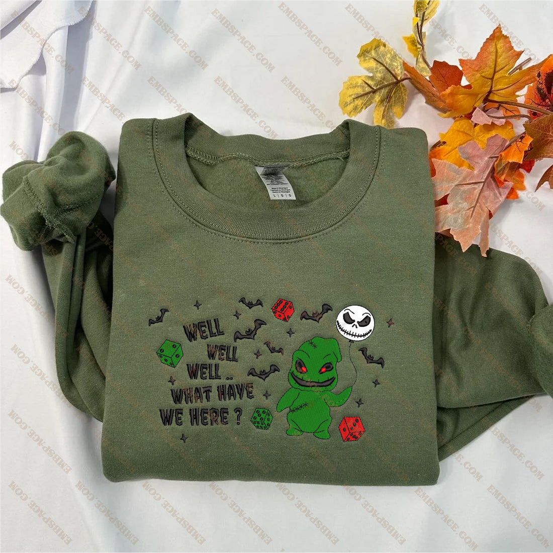 Well What Have We Here Halloween Embroidery Sweatshirt, Halloween Embroidery Sweatshirt HLW_M2061
