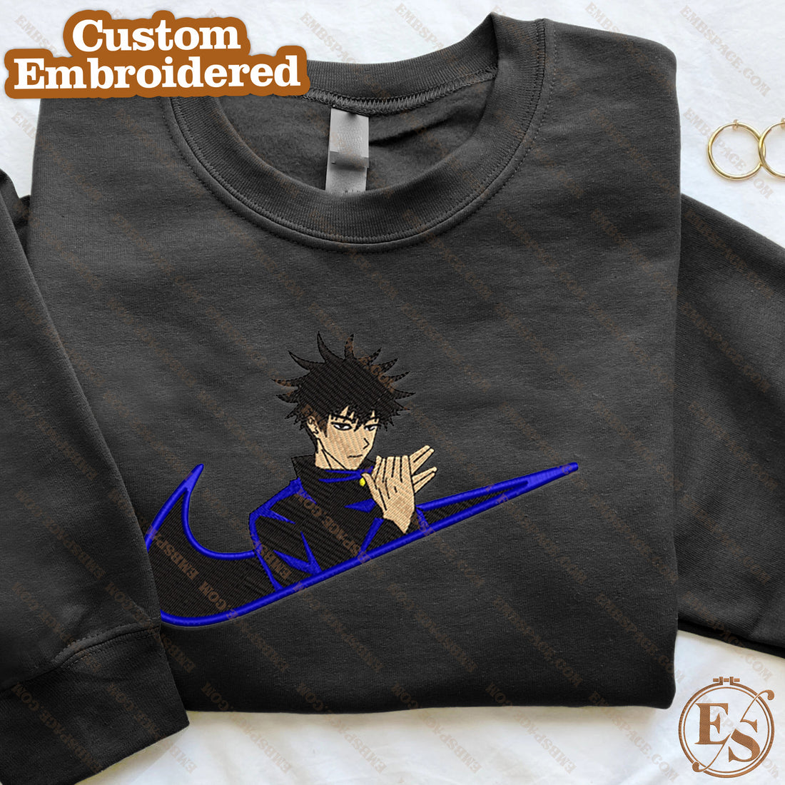 N Anime The Strategic Fighter Embroidery Sweatshirt, N Anime Embroidery Sweatshirt A_JK26