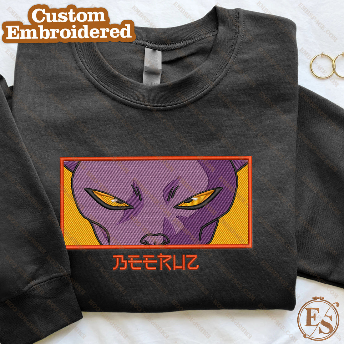 Anime The Divine Cat Deity Embroidery Sweatshirt, Manga Box Embroidery Sweatshirt A_DB04