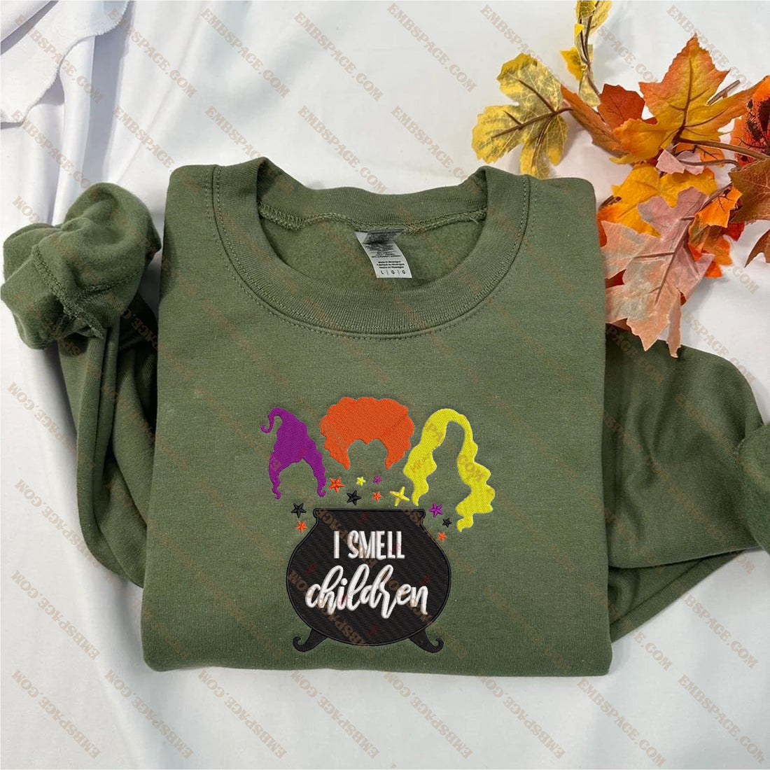 I Smell Children Cooking Pot Halloween Embroidery Sweatshirt, Halloween Embroidery Sweatshirt HLW_M1872