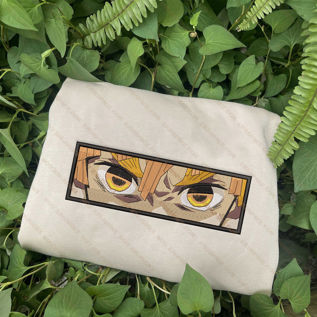 Angry Eyes of Ninja Embroidery Sweatshirt, Anime Box Embroidery Sweatshirt A_DS59