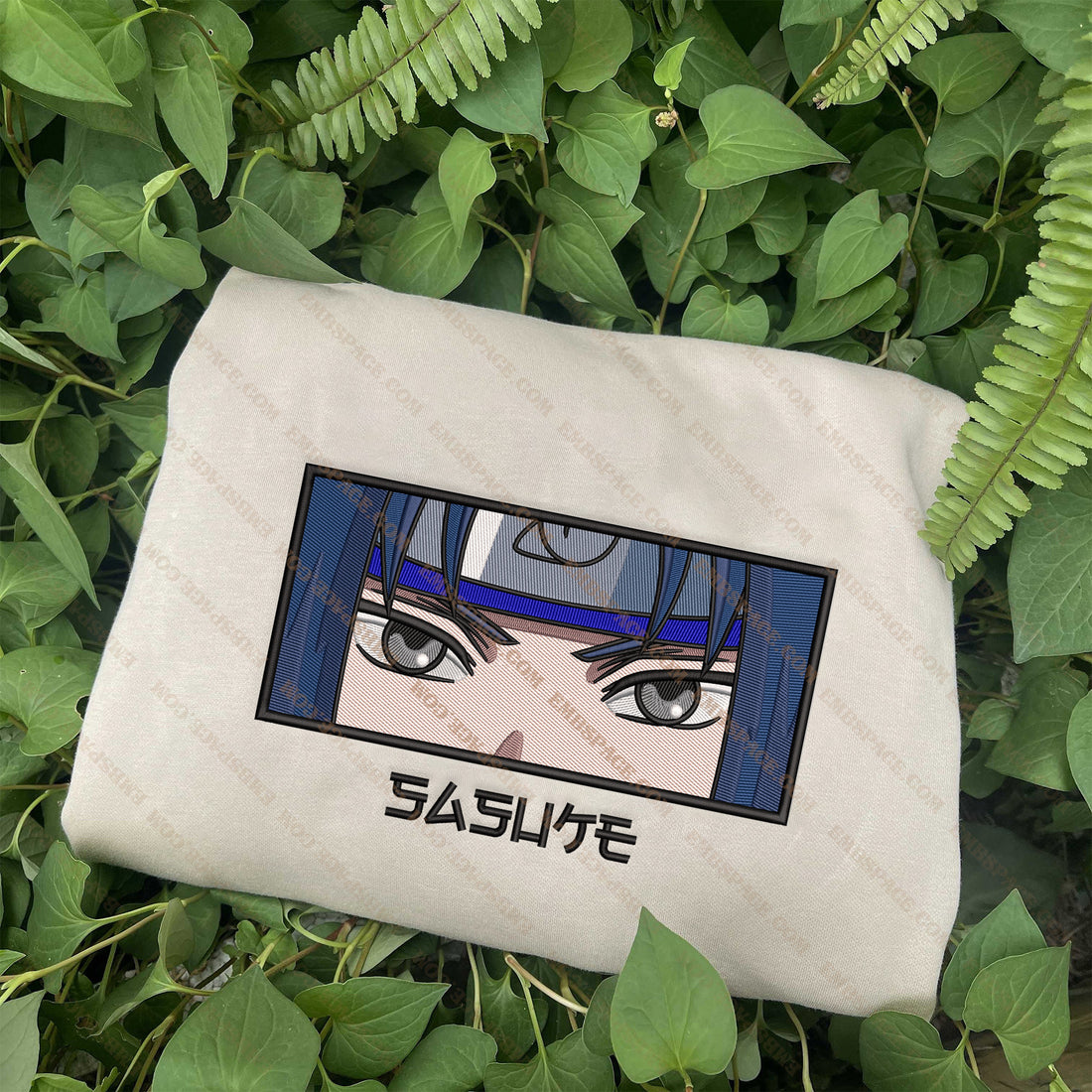 Hero with Blue Hair Embroidery Sweatshirt, Manga Box Embroidery Sweatshirt A_NT07