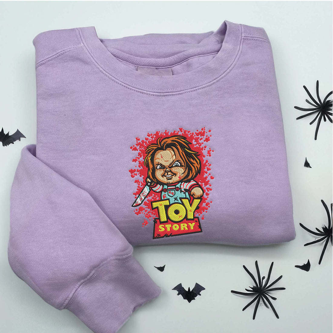 Horror Toy Cartoon Embroidery Sweatshirt, Halloween Embroidery Sweatshirt HLW_M470