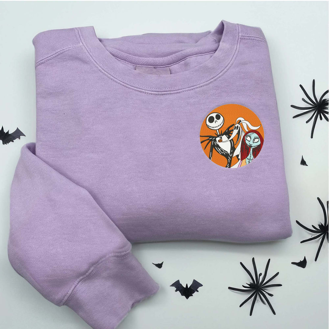Horror Couple Embroidery Sweatshirt, Halloween Embroidery Sweatshirt HLW_M302
