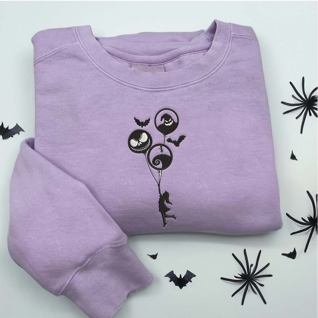 Bad Dream Christmas Horror Character Skeleton Sweatshirt, Halloween Embroidery Sweatshirt HLW_M80