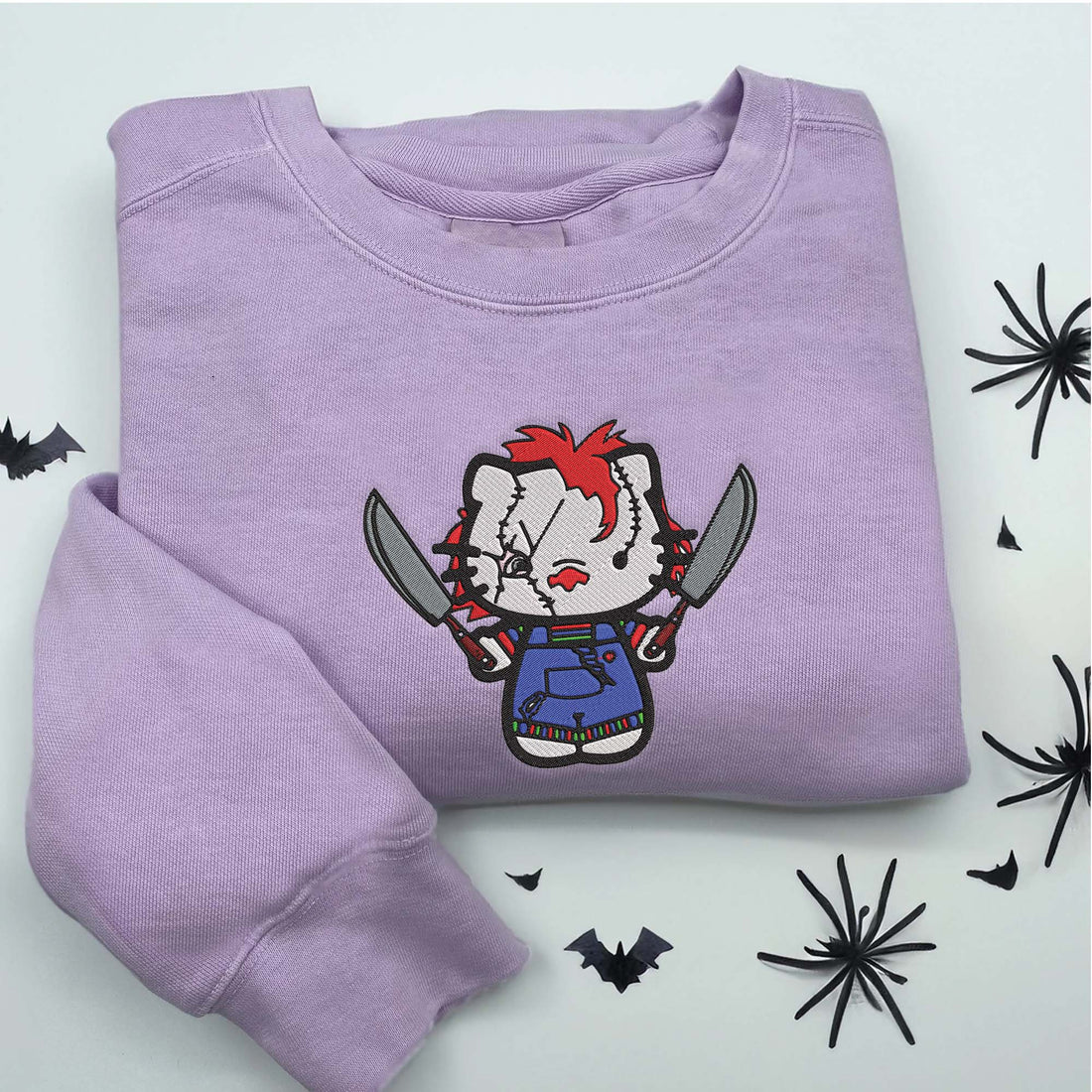 Cat Killer Movie Character Sweatshirt, Halloween Embroidery Sweatshirt HLW_M449