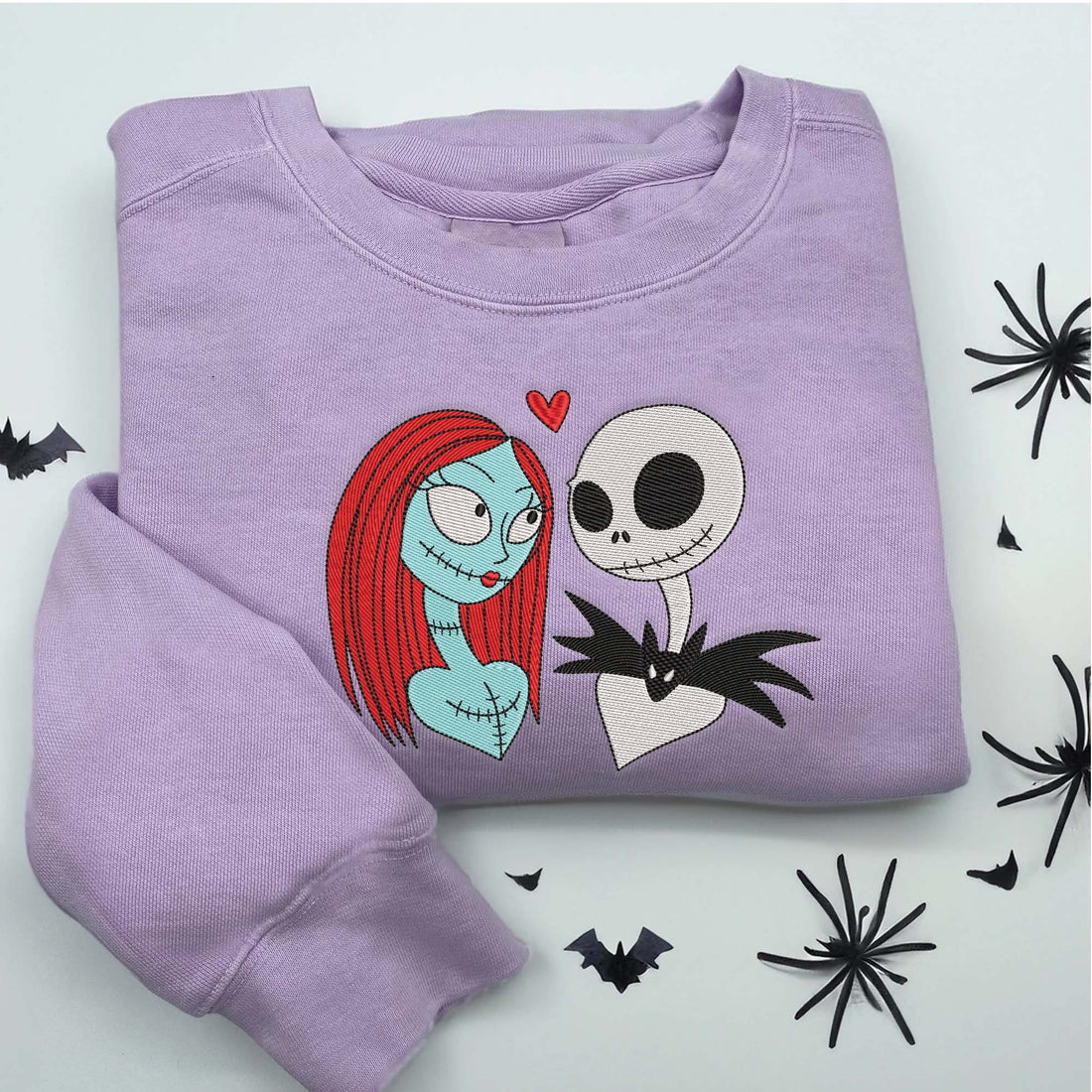 Horror Couple Halloween Embroidery Sweatshirt, Halloween Embroidery Sweatshirt HLW_M304