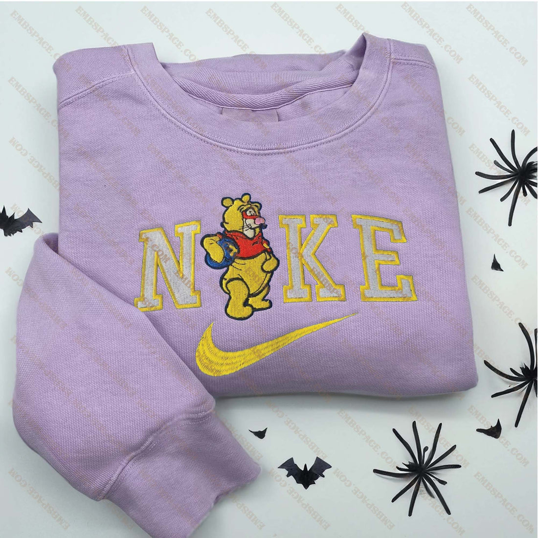 N Tiger Bear Halloween Embroidery Sweatshirt, Halloween Embroidery Sweatshirt HLW_M1995