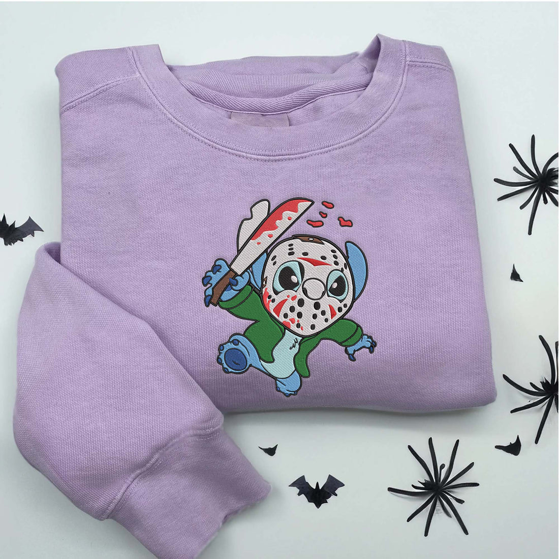 Horror Cartoon Killer Embroidery Sweatshirt, Halloween Embroidery Sweatshirt HLW_M487