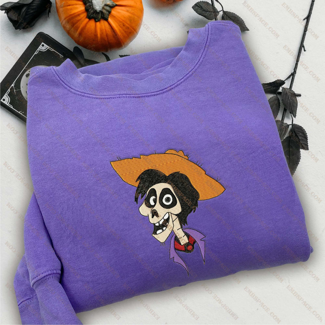 Cartoon Character Halloween Embroidery Sweatshirt, Halloween Embroidery Sweatshirt HLW_M2081