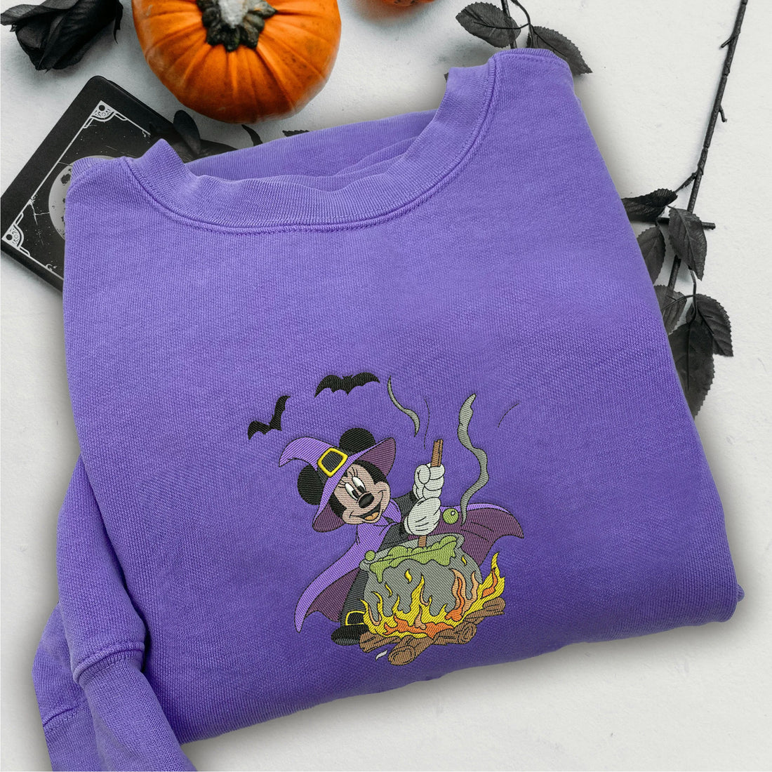 Mouse Cooking Halloween Sweatshirt, Halloween Embroidery Sweatshirt HLW_M679