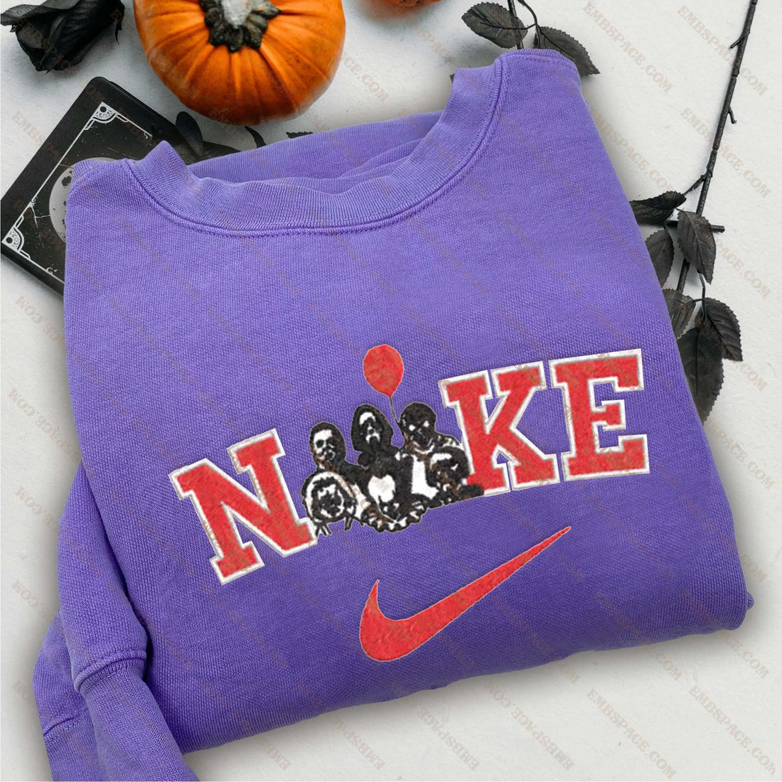 N Friends Horror Halloween Embroidery Sweatshirt, Halloween Embroidery Sweatshirt HLW_M2029