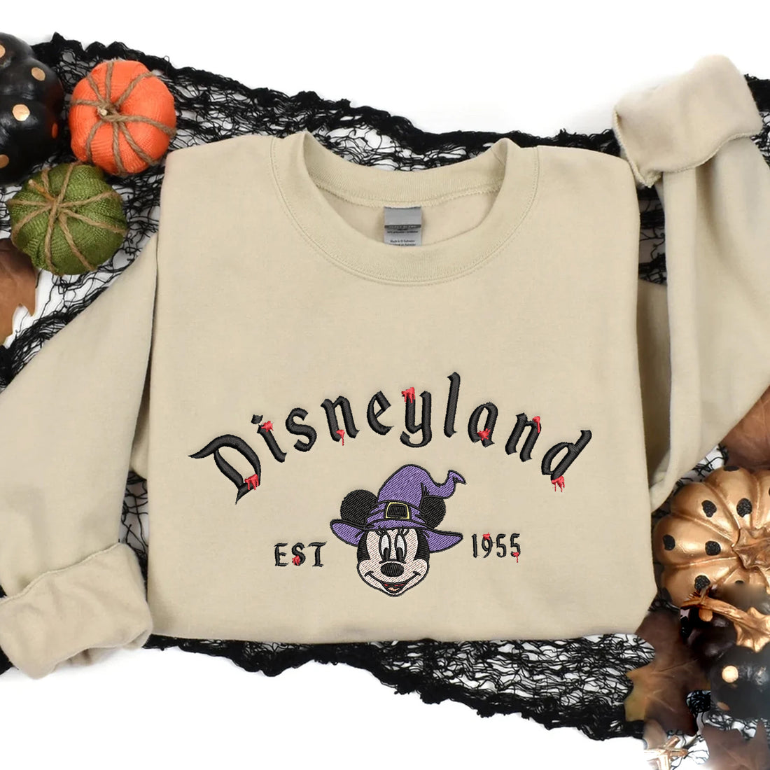 Mouse Est 1955 Halloween Embroidery Sweatshirt, Halloween Embroidery Sweatshirt HLW_M663