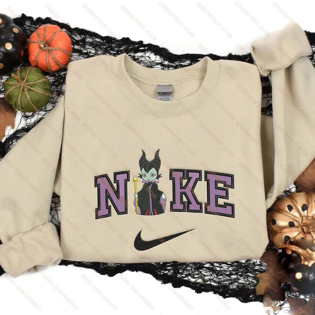 N Villain Character Halloween Embroidery Sweatshirt, Halloween Embroidery Sweatshirt HLW_M2098