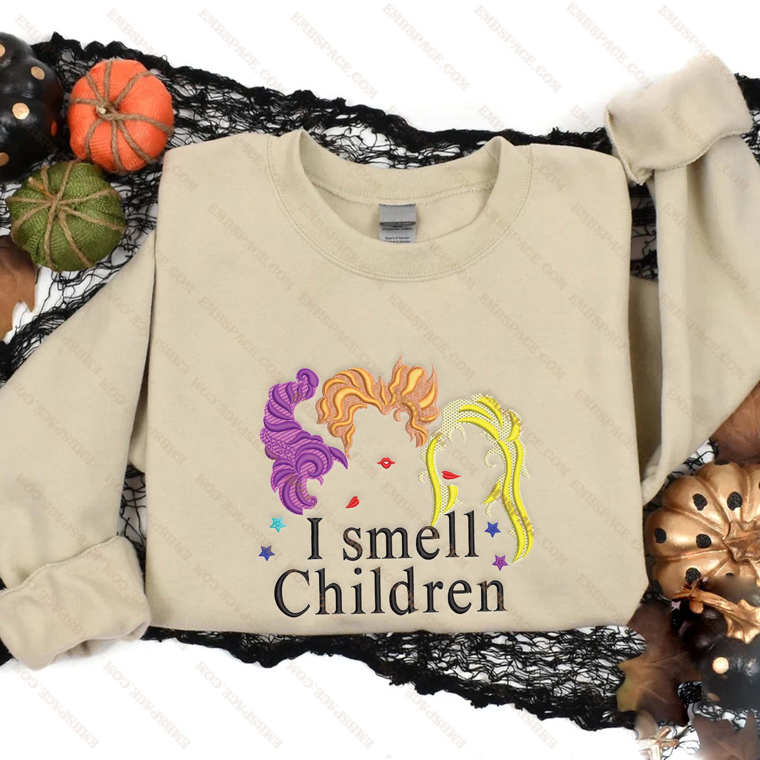 I Smell Children Halloween Embroidery Sweatshirt, Halloween Embroidery Sweatshirt HLW_M2116