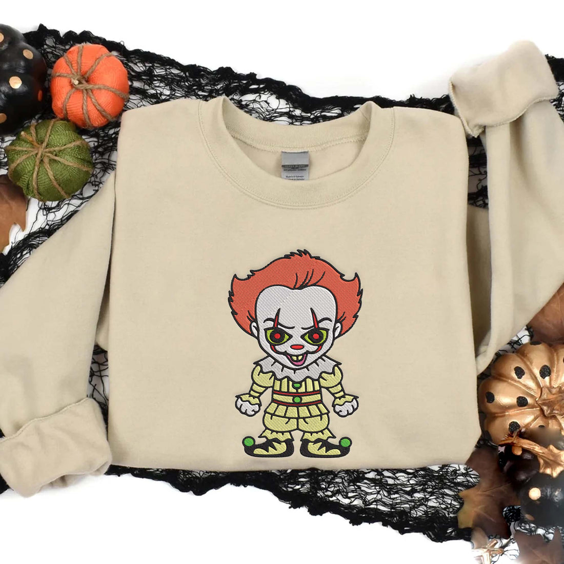 Baby Horror Villains Embroidery Sweatshirt, Halloween Embroidery Sweatshirt HLW_M462