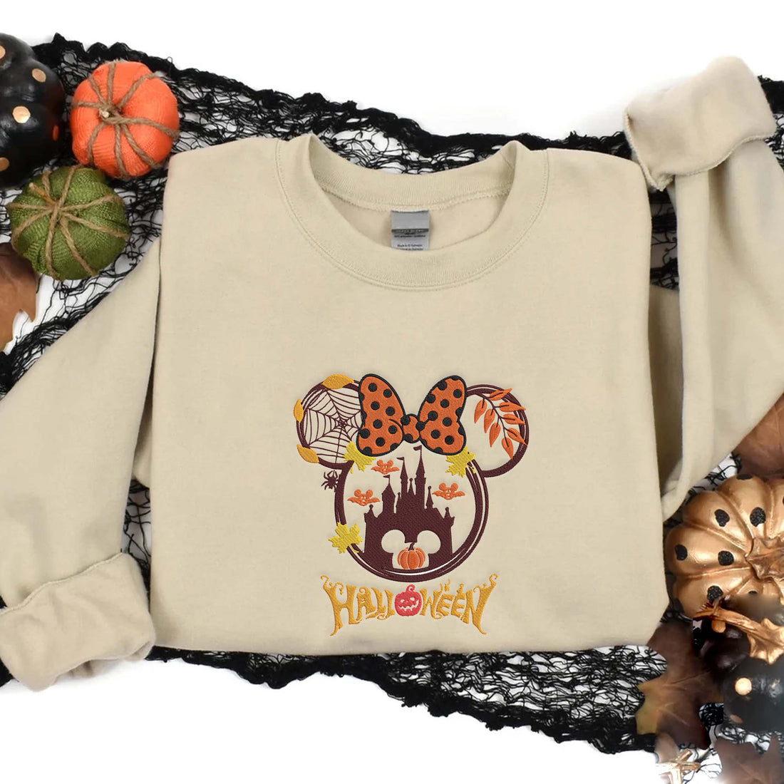Mouse Castle Halloween Embroidery Sweatshirt, Halloween Embroidery Sweatshirt HLW_M495