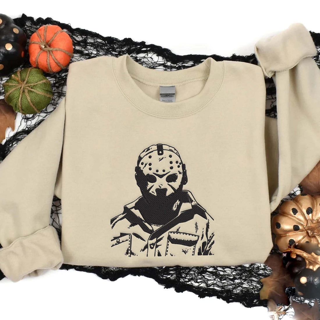 Horror Characters Movie Sweatshirt, Halloween Embroidery Sweatshirt HLW_M485