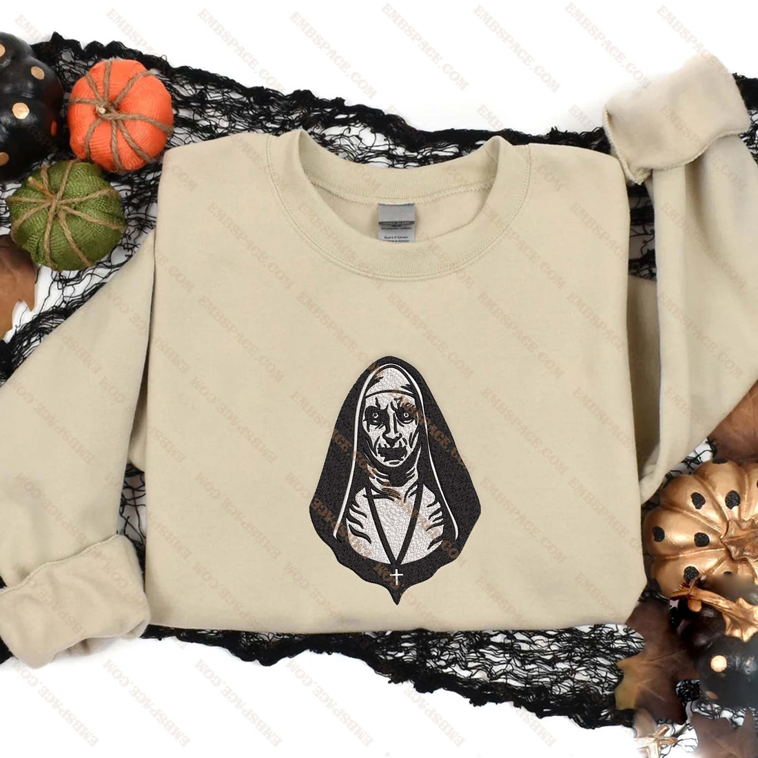 Horror Character Halloween Embroidery Sweatshirt, Halloween Embroidery Sweatshirt HLW_M2017