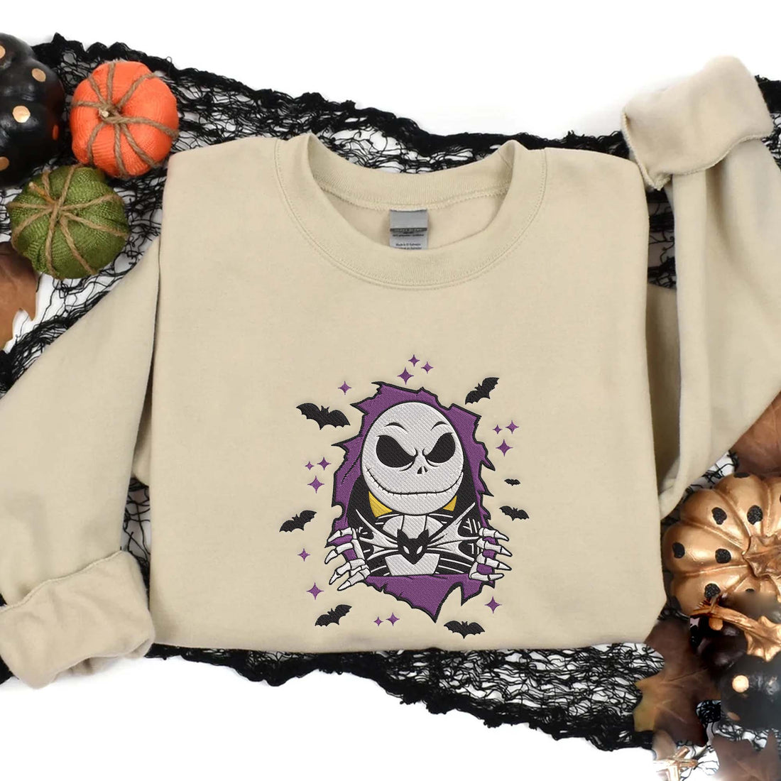 Horror Character Is Coming Embroidery Sweatshirt, Halloween Embroidery Sweatshirt HLW_M484