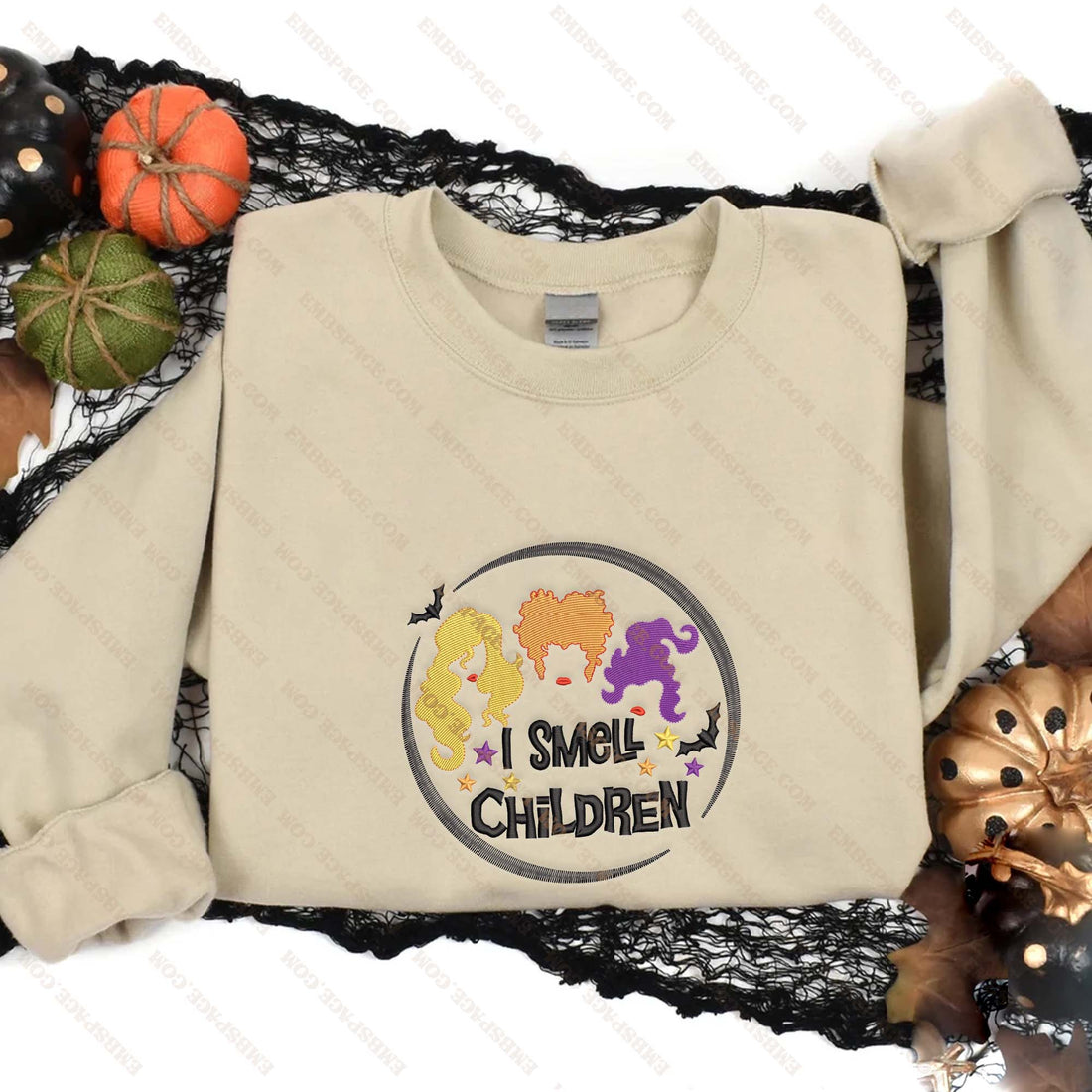 I Smell Children Halloween Embroidery Sweatshirt, Halloween Embroidery Sweatshirt HLW_M2117