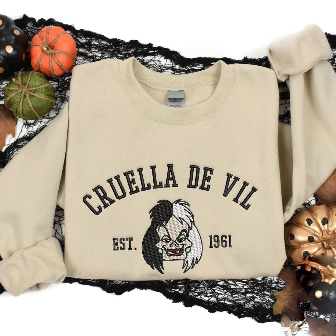 Villains Character Halloween Embroidery Sweatshirt, Halloween Embroidery Sweatshirt HLW_M664