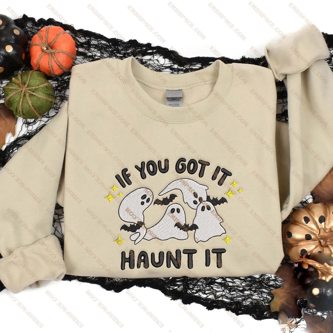 Ghost If You Got It Haunt It Embroidery Sweatshirt, Halloween Embroidery Sweatshirt HLW_M1602
