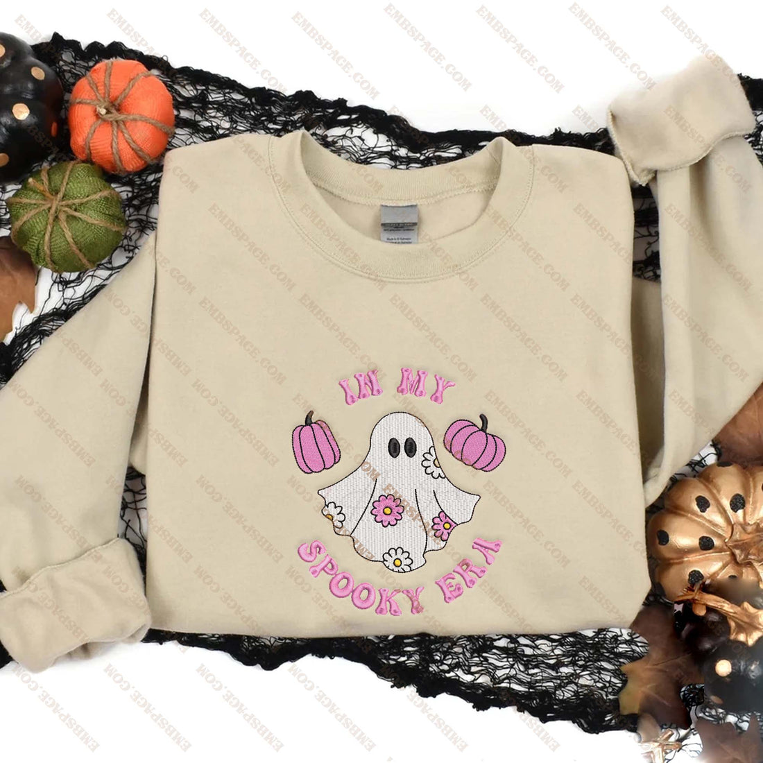 Ghost In My Spooky Era Embroidery Sweatshirt, Halloween Embroidery Sweatshirt HLW_M1567