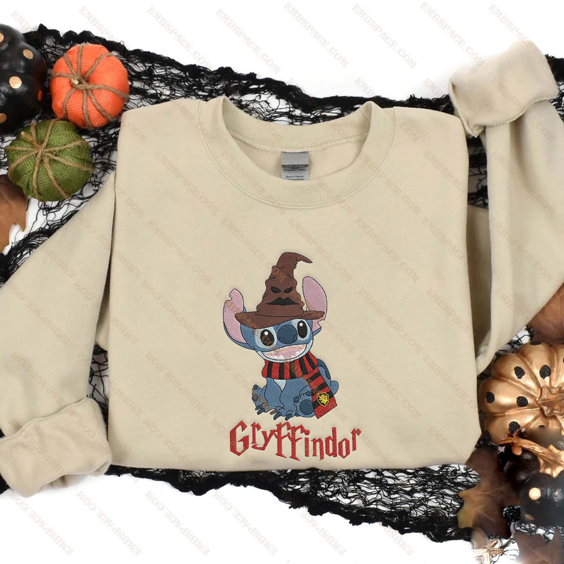 Cartoon Character Witch in School Magic Halloween Embroidery Sweatshirt, Halloween Embroidery Sweatshirt HLW_M1804