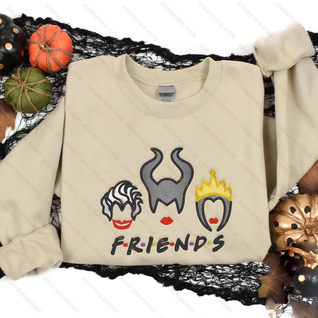 Friends Bad Witches Halloween Embroidery Sweatshirt, Halloween Embroidery Sweatshirt HLW_M2123