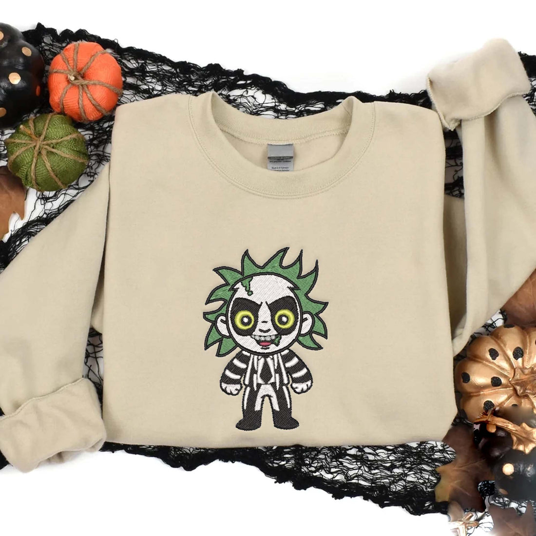 Horror Character Embroidery Sweatshirt, Halloween Embroidery Sweatshirt HLW_M188