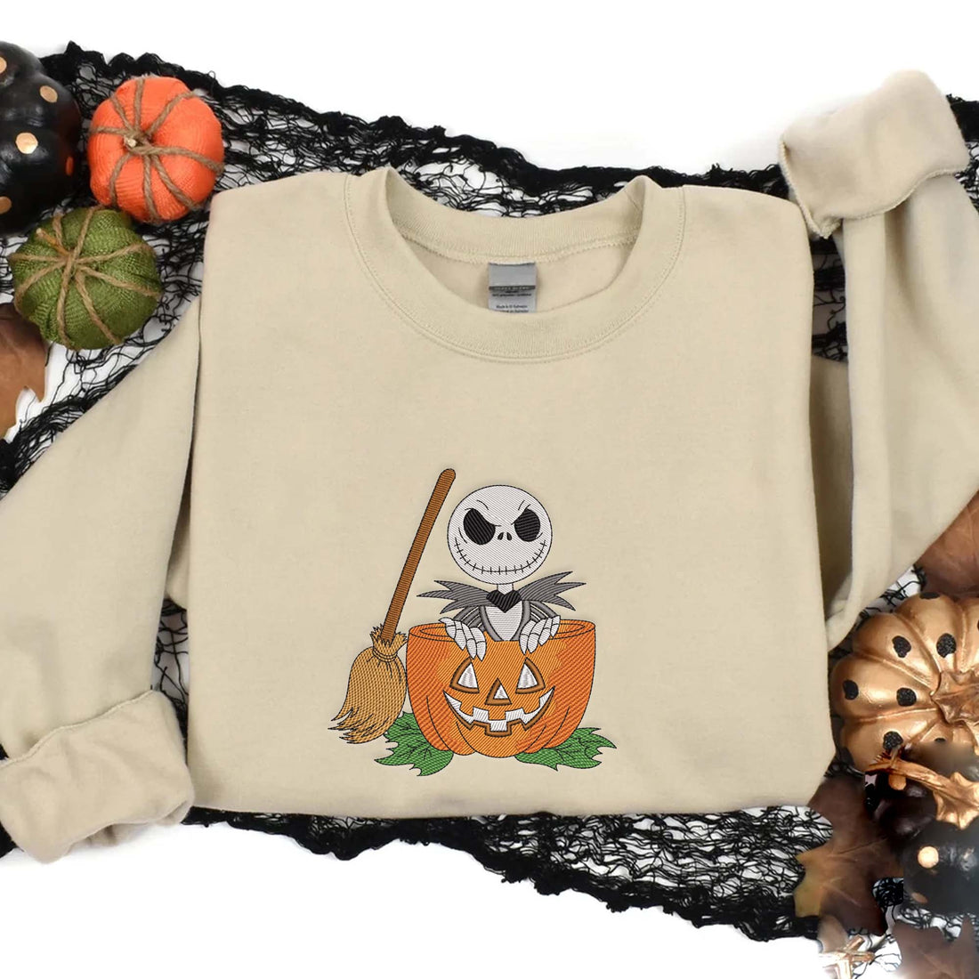 Horror Character Bad Dream Before Christmas Sweatshirt, Halloween Embroidery Sweatshirt HLW_M94