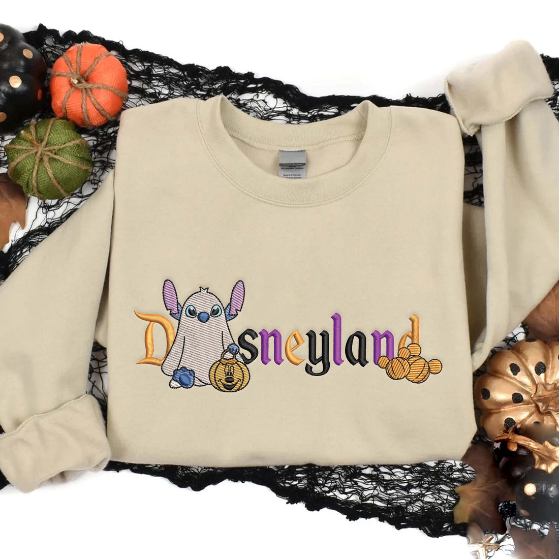 Ghost Cartoon Character Halloween Sweatshirt, Halloween Embroidery Sweatshirt HLW_M276